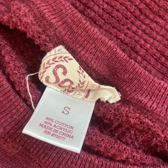 Striped Maroon Sweater - Picture 3 of 4